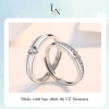 Nhẫn cưới bạc đính đá CZ XIomara